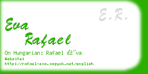 eva rafael business card